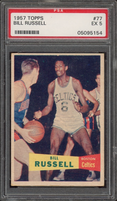 1957 Topps #77 Bill Russell ROOKIE PSA EX 5