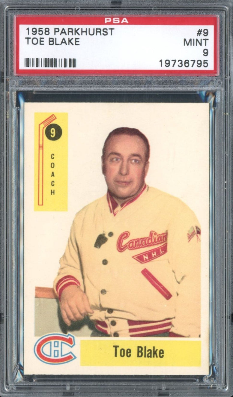 1958 Parkhurst #9 Toe Blake PSA MINT 9