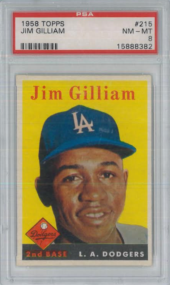 1958 Topps #215 Jim Gilliam PSA NM-MT 8