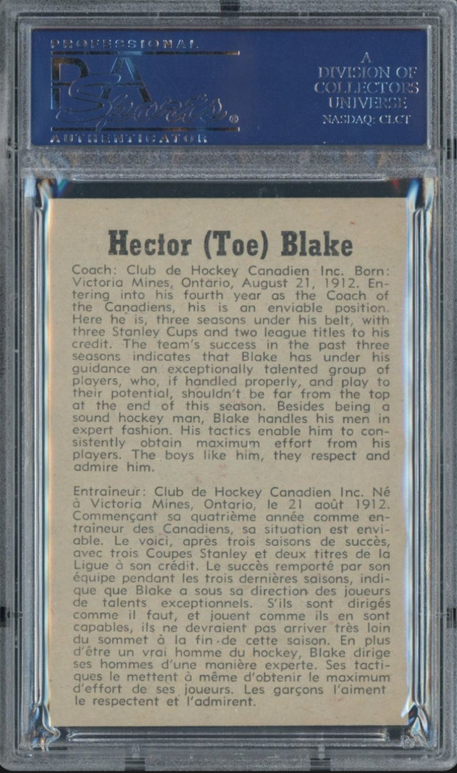 1958 Parkhurst #9 Toe Blake PSA MINT 9