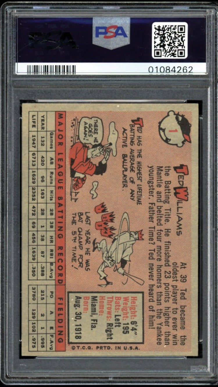 1958 Topps #1 Ted Williams PSA 8