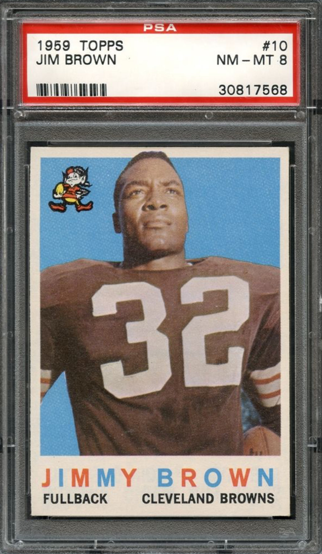 1959 Topps #10 Jim Brown PSA NM-MT 8