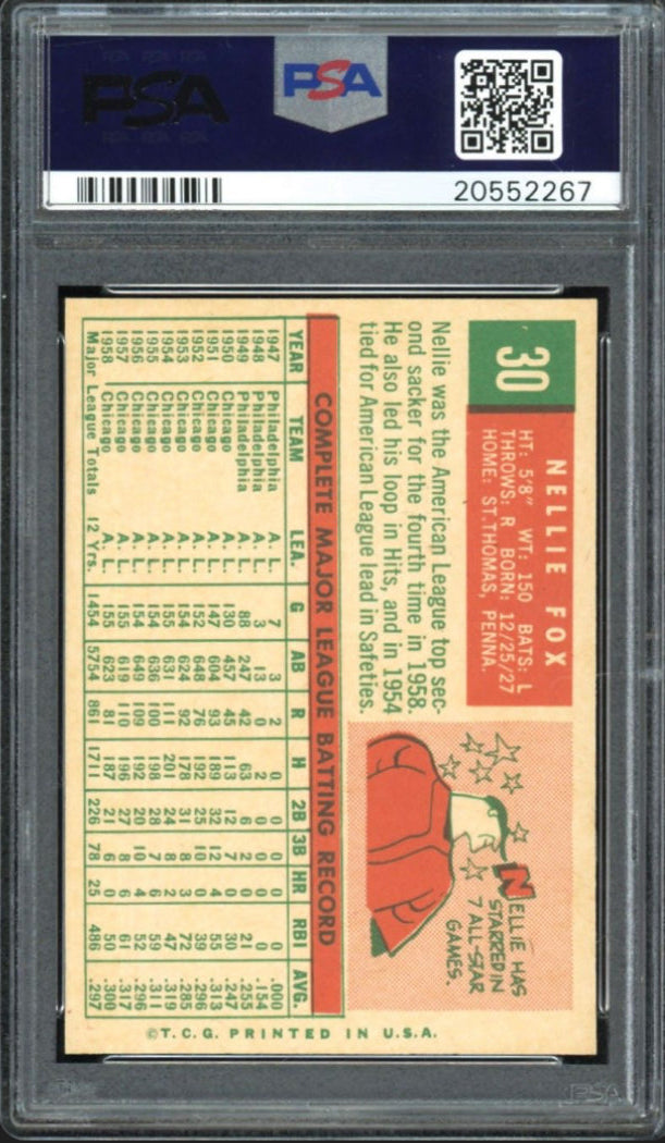 1959 Topps #30 Nellie Fox PSA 9