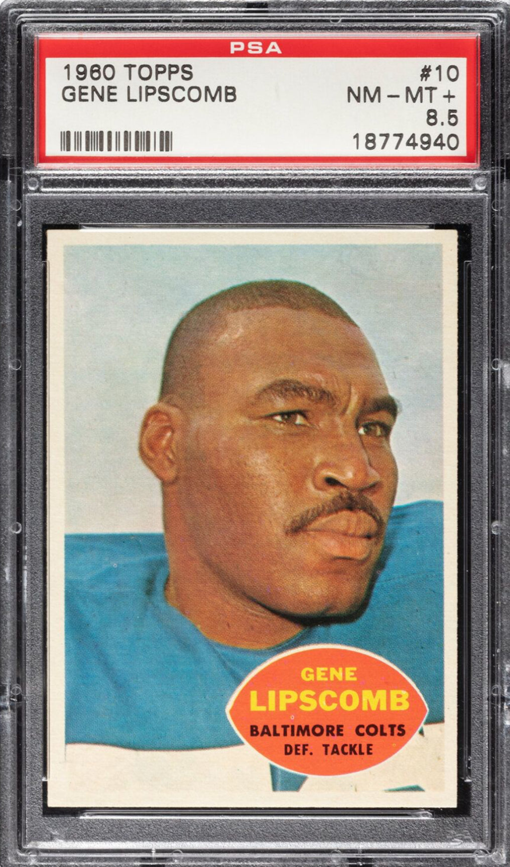1960 Topps #10 Gene Lipscomb PSA NM-MT+ 8.5