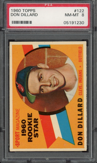 1960 Topps #122 Don Dillard ROOKIE PSA NM-MT 8