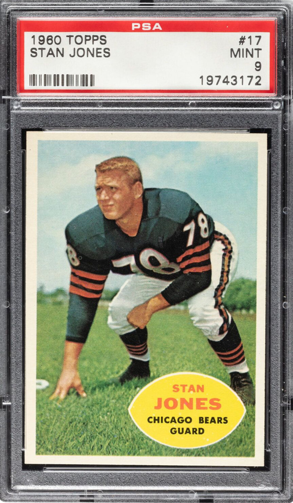 1960 Topps #17 Stan Jones PSA MINT 9