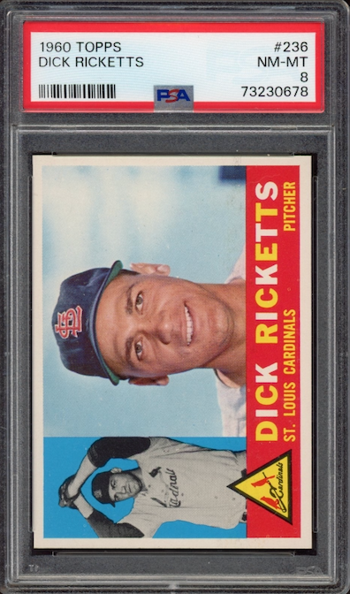 1960 Topps #236 Dick Ricketts PSA NM-MT 8