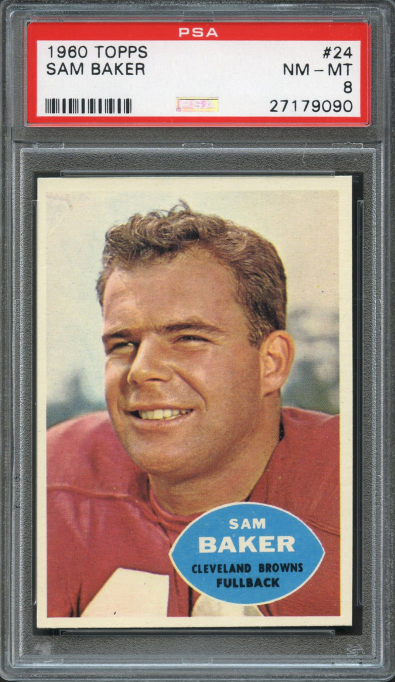 1960 Topps #24 Sam Baker PSA 8