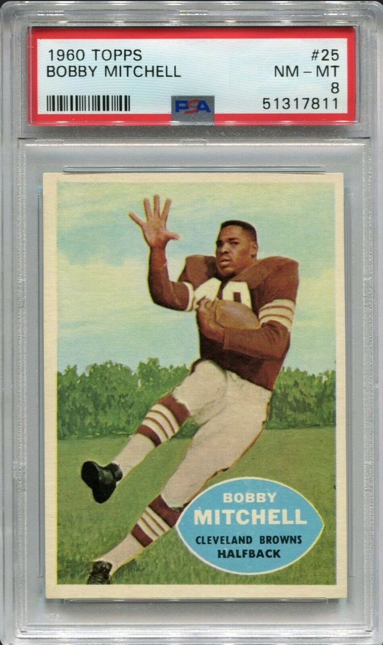 1960 Topps #25 Bobby Mitchell PSA 8