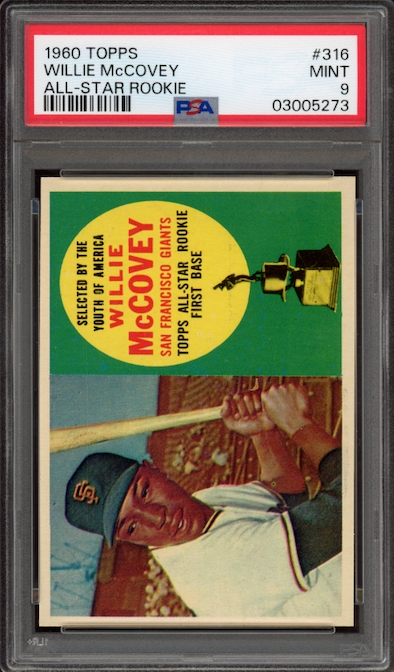 1960 Topps #316 Willie McCovey All-Star ROOKIE PSA MINT 9