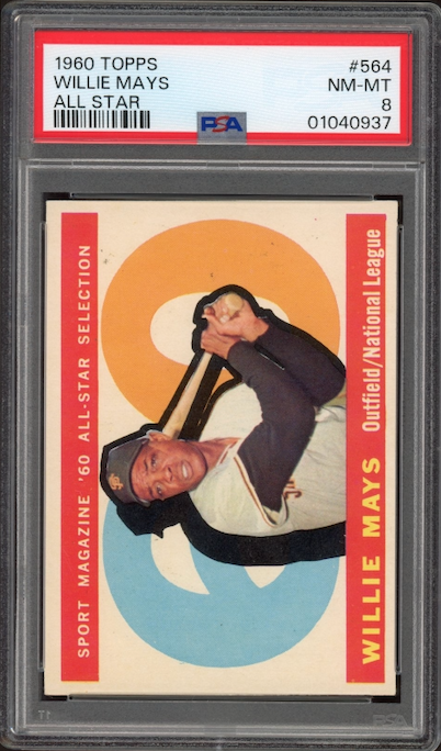 1960 Topps #564 Willie Mays All Star PSA NM-MT 8