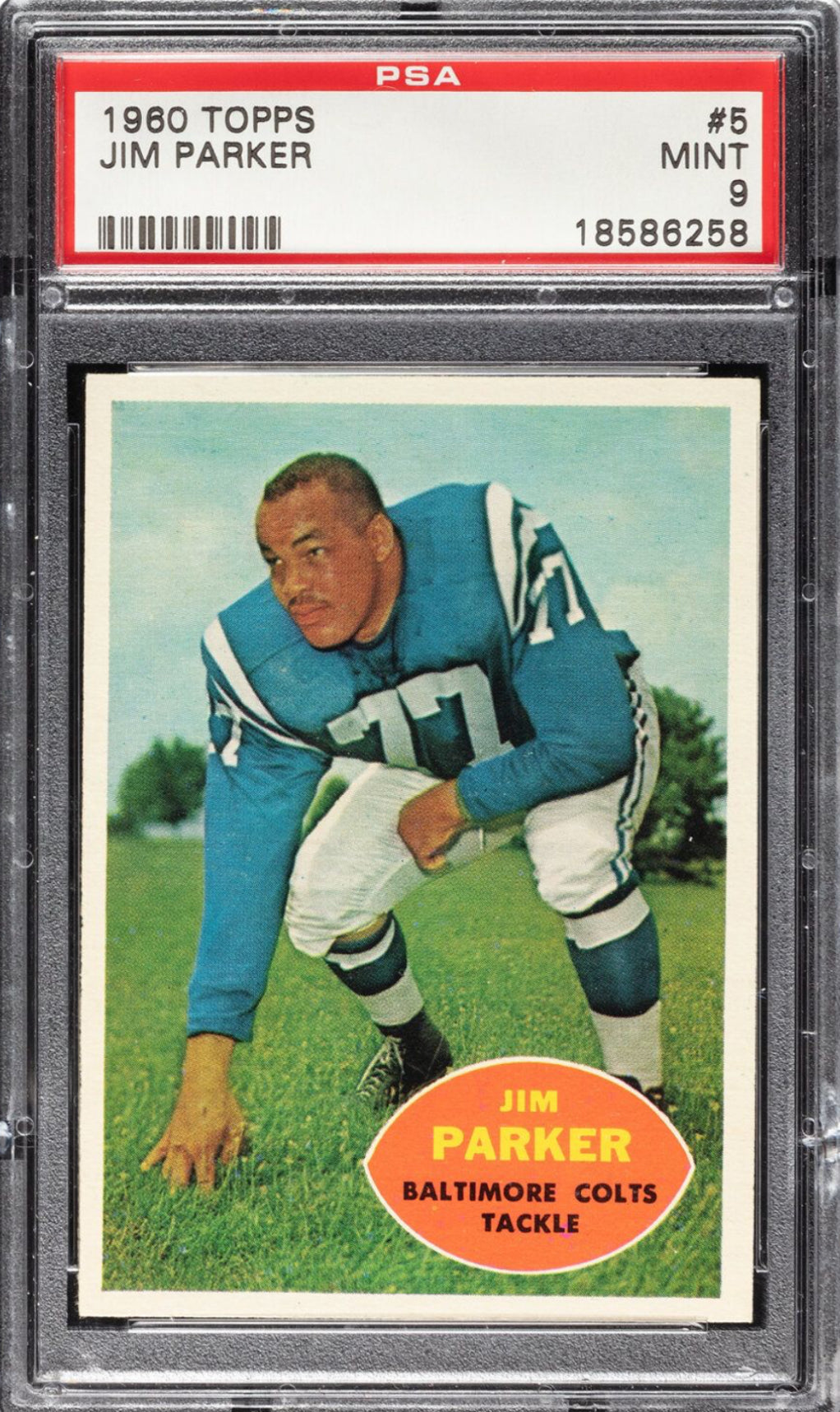 1960 Topps #5 Jim Parker PSA MINT 9