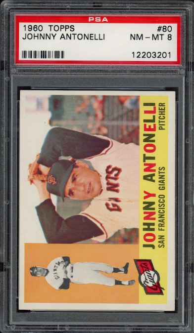 1960 Topps #80 Johnny Antonelli PSA NM-MT 8