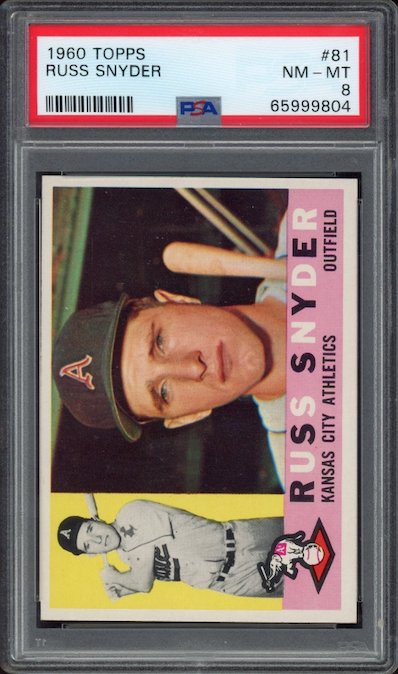 1960 Topps #81 Russ Snyder PSA NM-MT 8