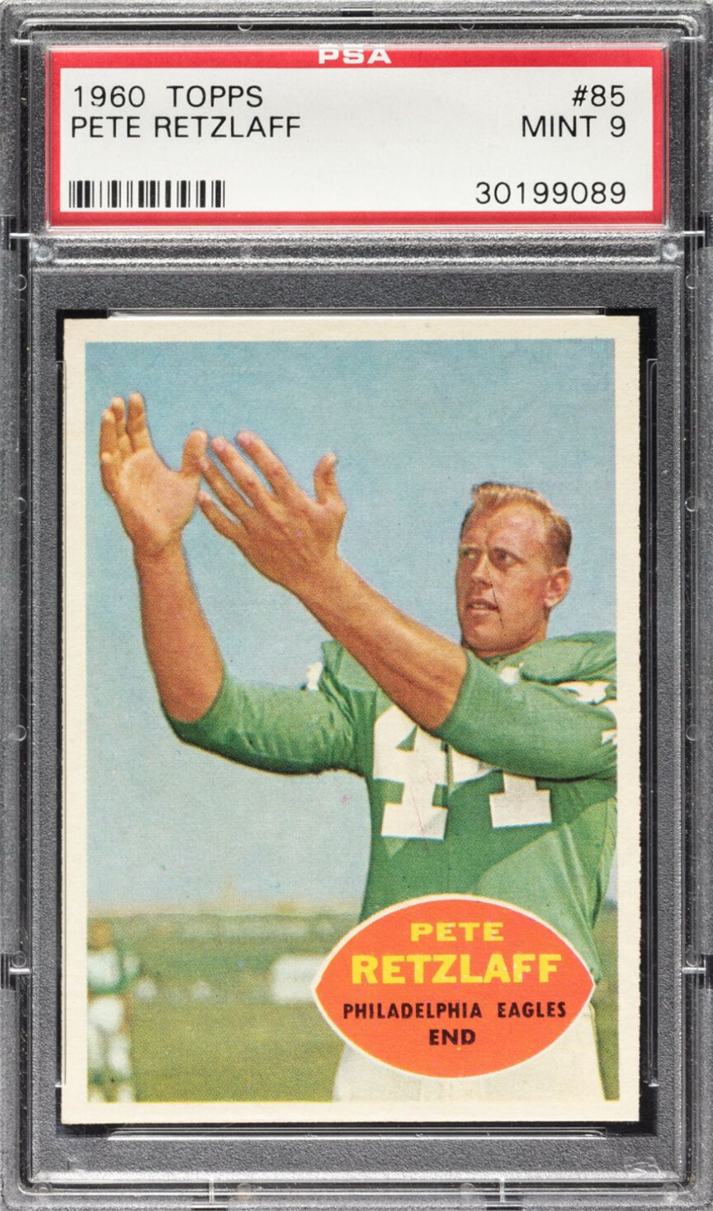 1960 Topps #85 Pete Retzlaff PSA MINT 9