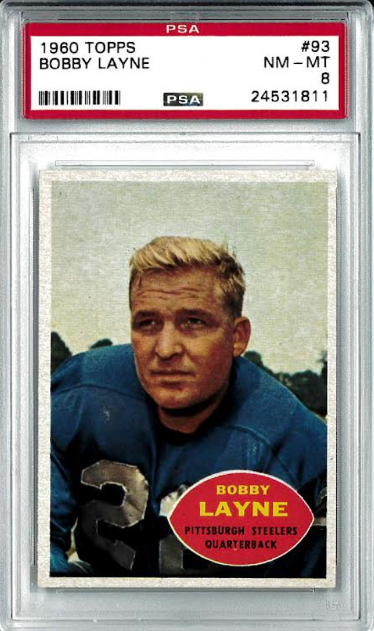 1960 Topps #93 Bobby Layne PSA NM-MT 8