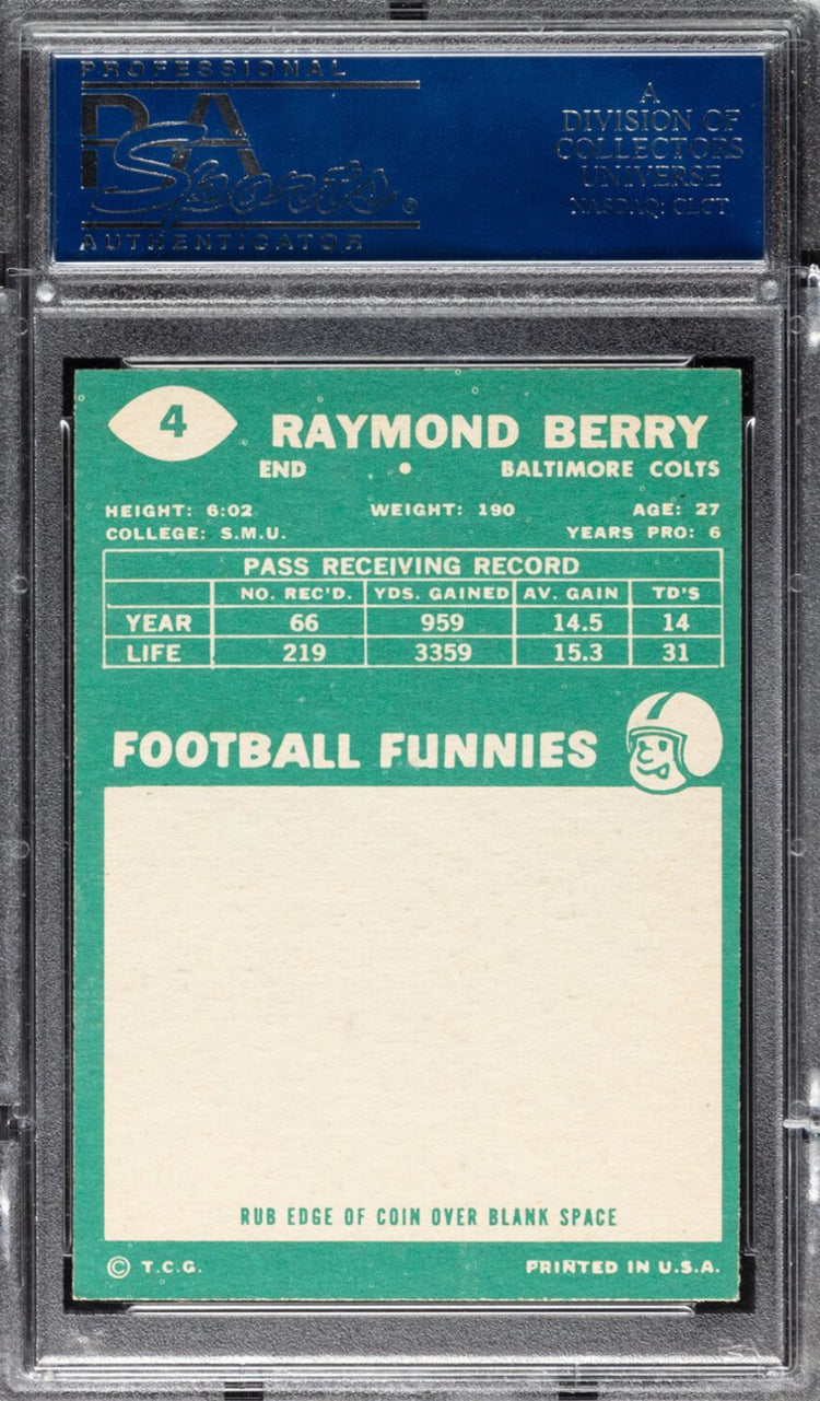 1960 Topps #4 Raymond Berry PSA 8