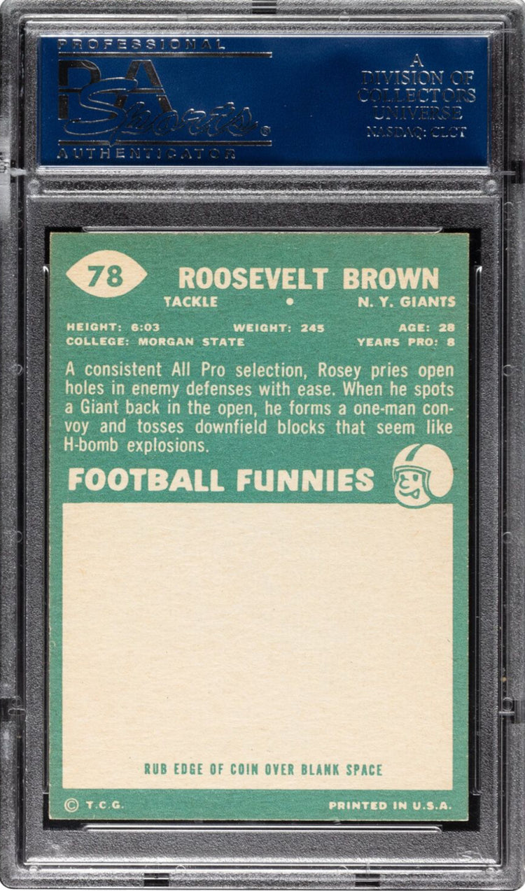 1960 Topps #78 Roosevelt Brown PSA MINT 9