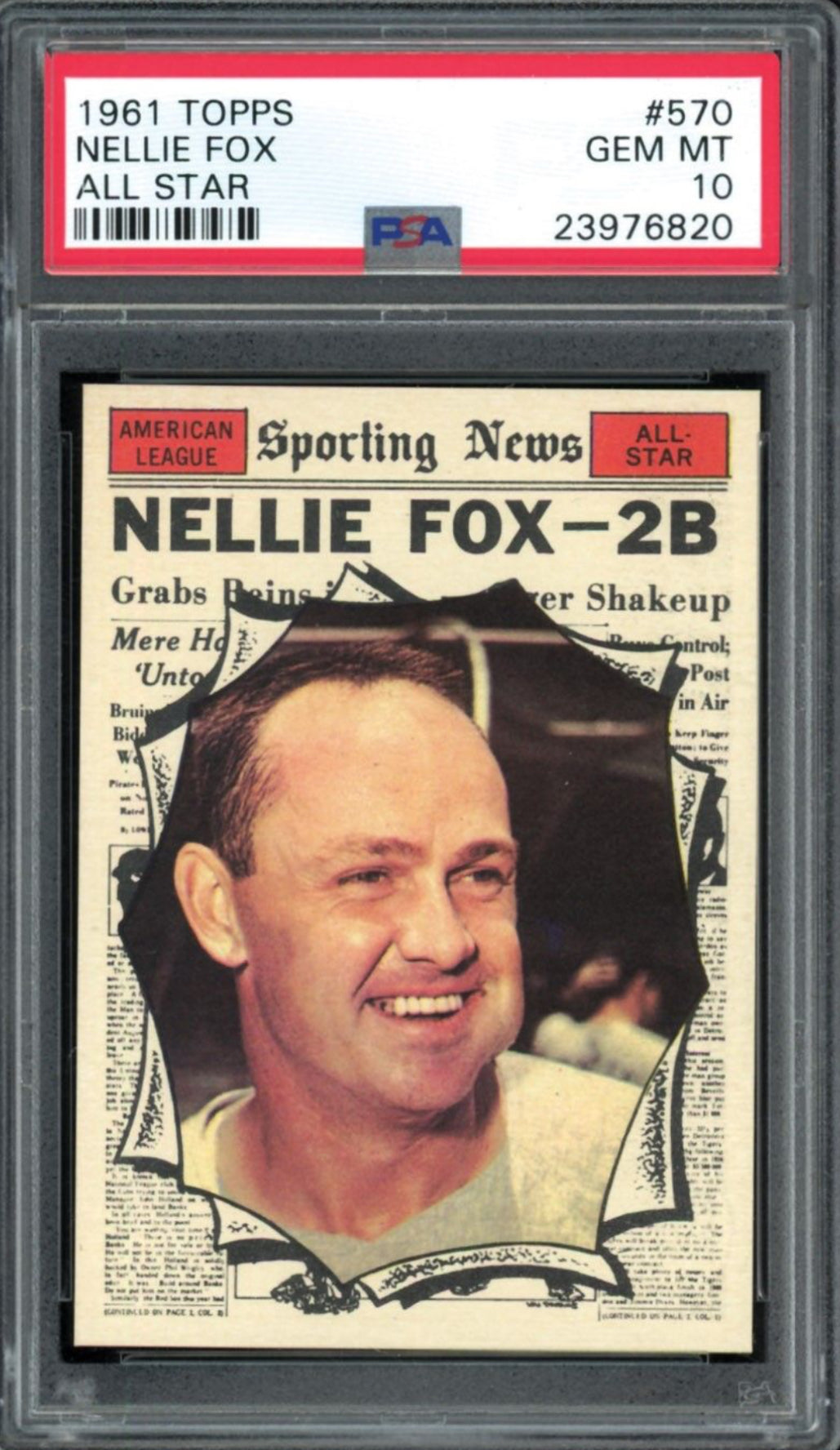 1961 Topps #570 Nellie Fox All Star PSA GEM MINT 10