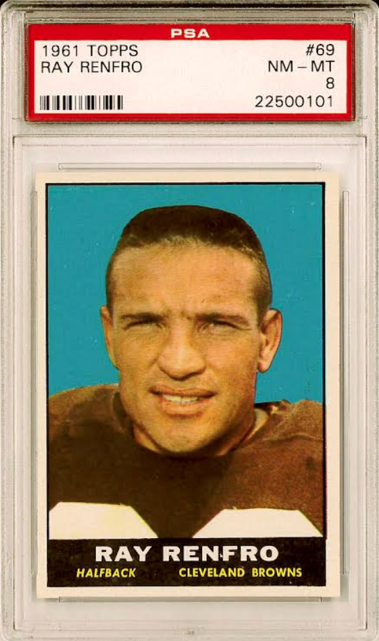 1961 Topps #69 Ray Renfro PSA 8