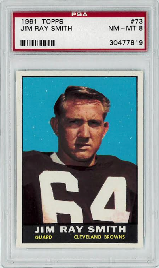 1961 Topps #73 Jim Ray Smith PSA 8