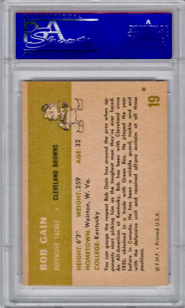 1961 Fleer #19 Bob Gain PSA 8