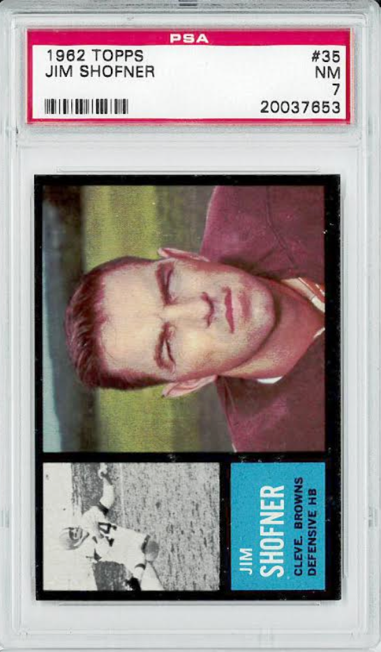 1962 Topps #35 Jim Shofner PSA 7