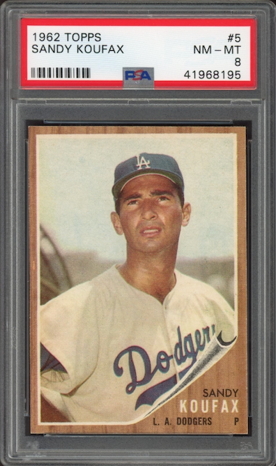 1962 Topps #5 Sandy Koufax PSA NM-MT 8