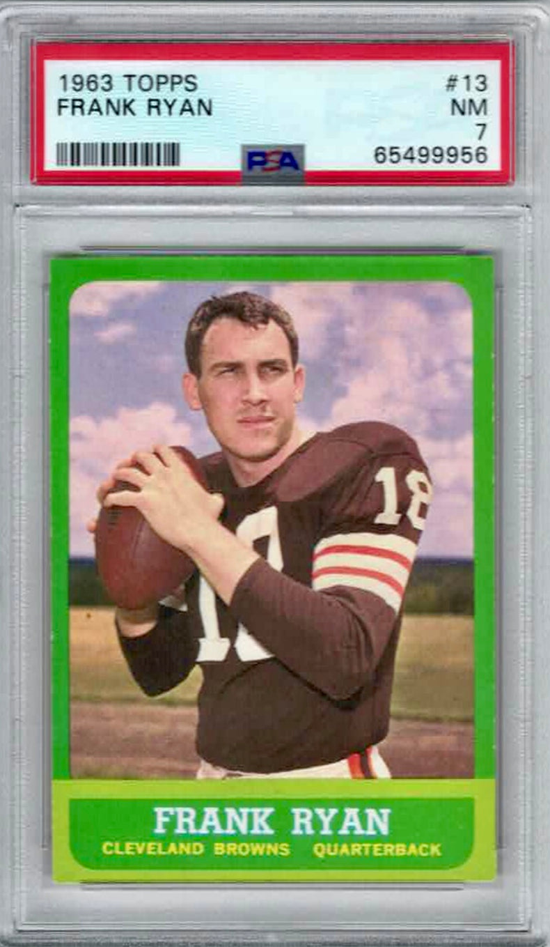 1963 Topps #13 Frank Ryan PSA 7
