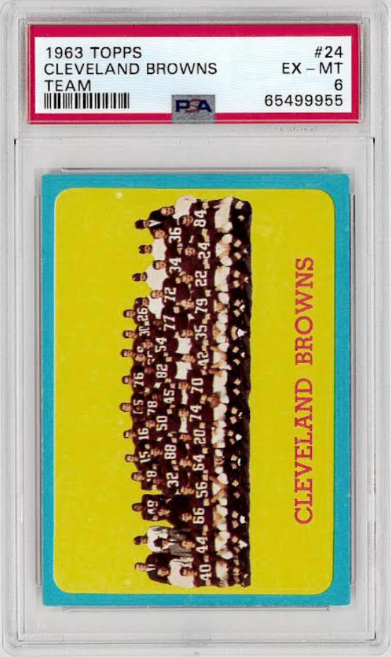 1963 Topps #24 Cleveland Browns Team PSA 6