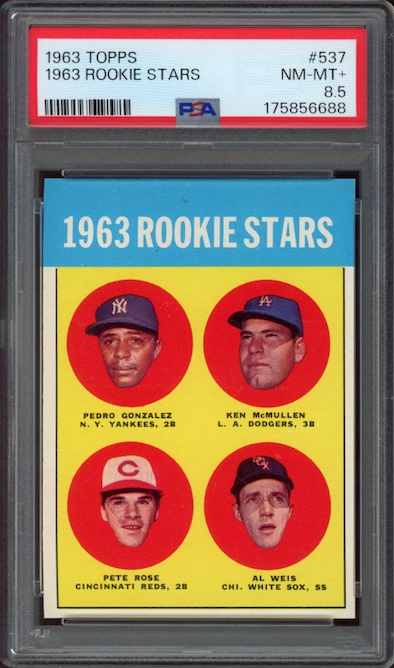 1963 Topps #537 1963 Rookie Stars Pete Rose ROOKIE PSA NM-MT+ 8.5