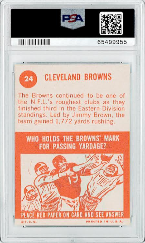 1963 Topps #24 Cleveland Browns Team PSA 6