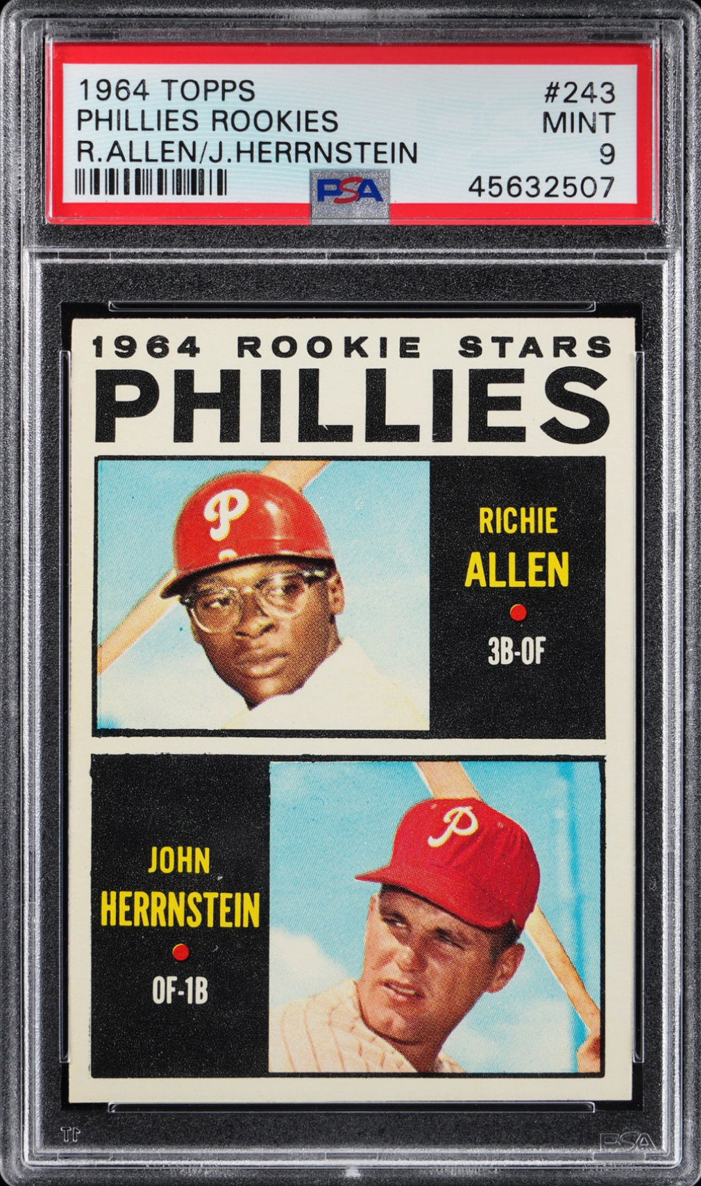 1964 Topps #243 Phillies Rookies PSA MINT 9