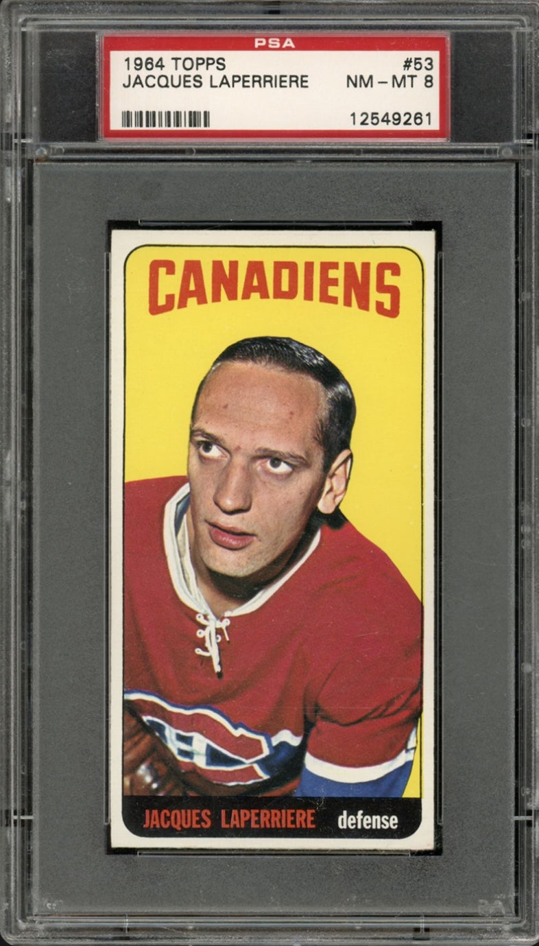 1964 Topps #53 Jacques Laperriere PSA NM-MT 8