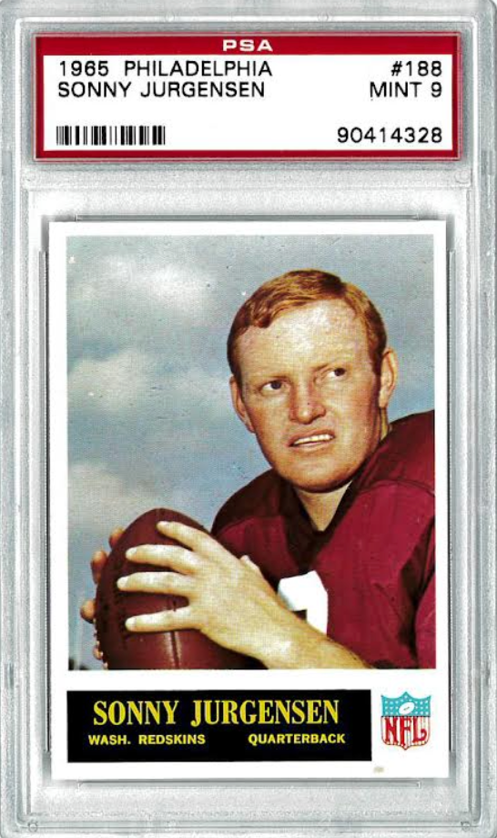 1965 Philadelphia #188 Sonny Jurgensen PSA MINT 9