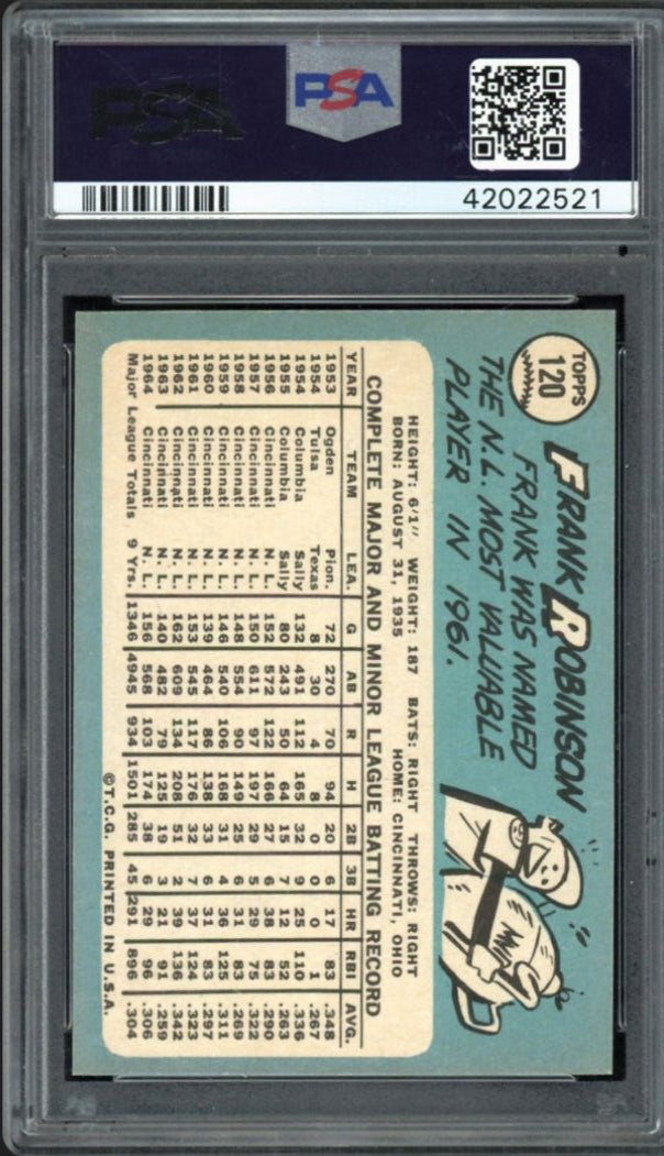 1965 Topps #120 Frank Robinson PSA 9