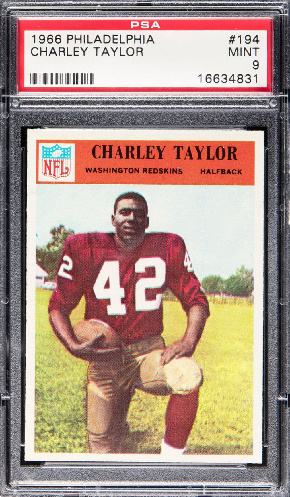 1966 Philadelphia #194 Charley Taylor PSA MINT 9