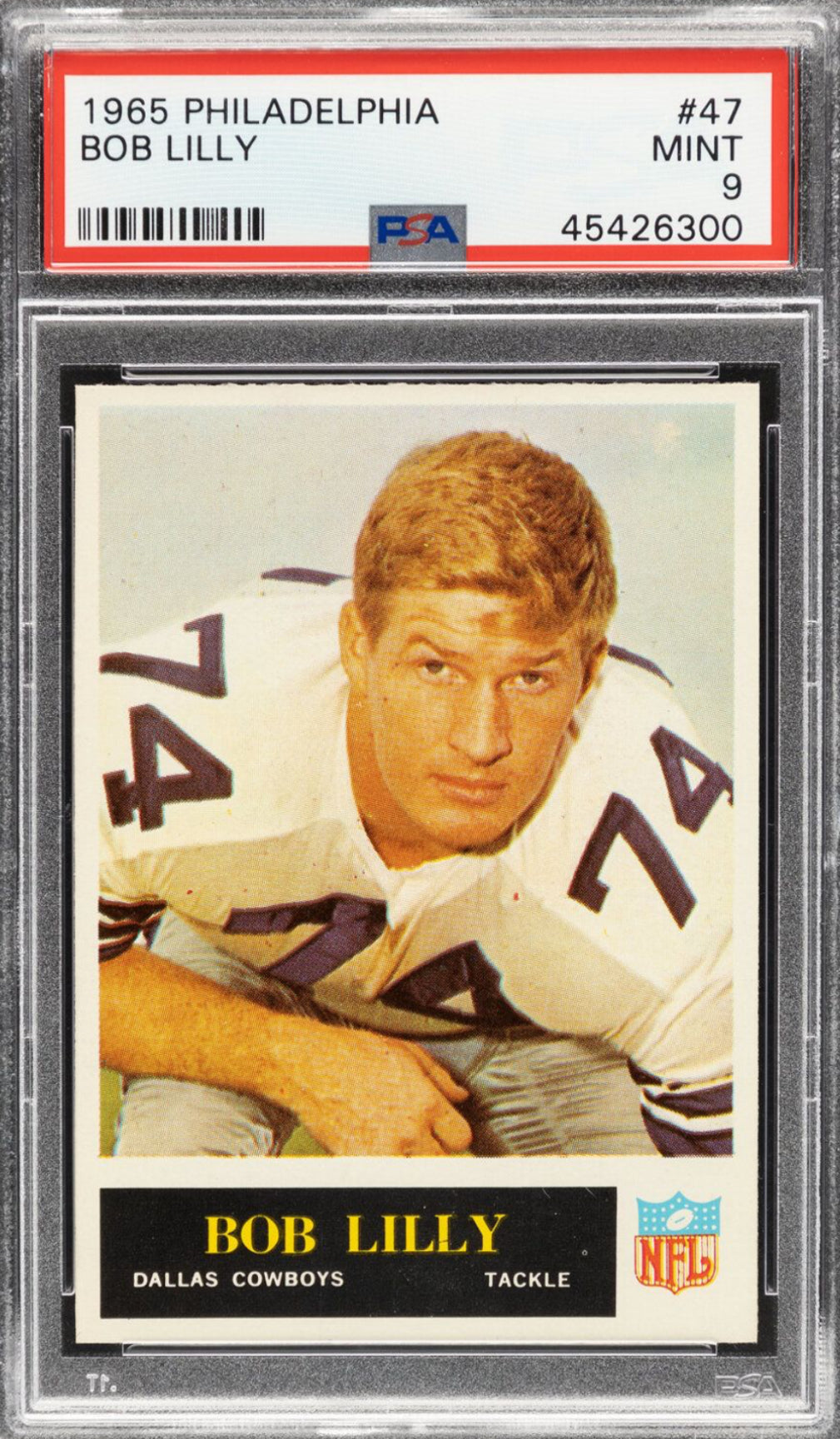 1965 Philadelphia #47 Bob Lilly PSA MINT 9