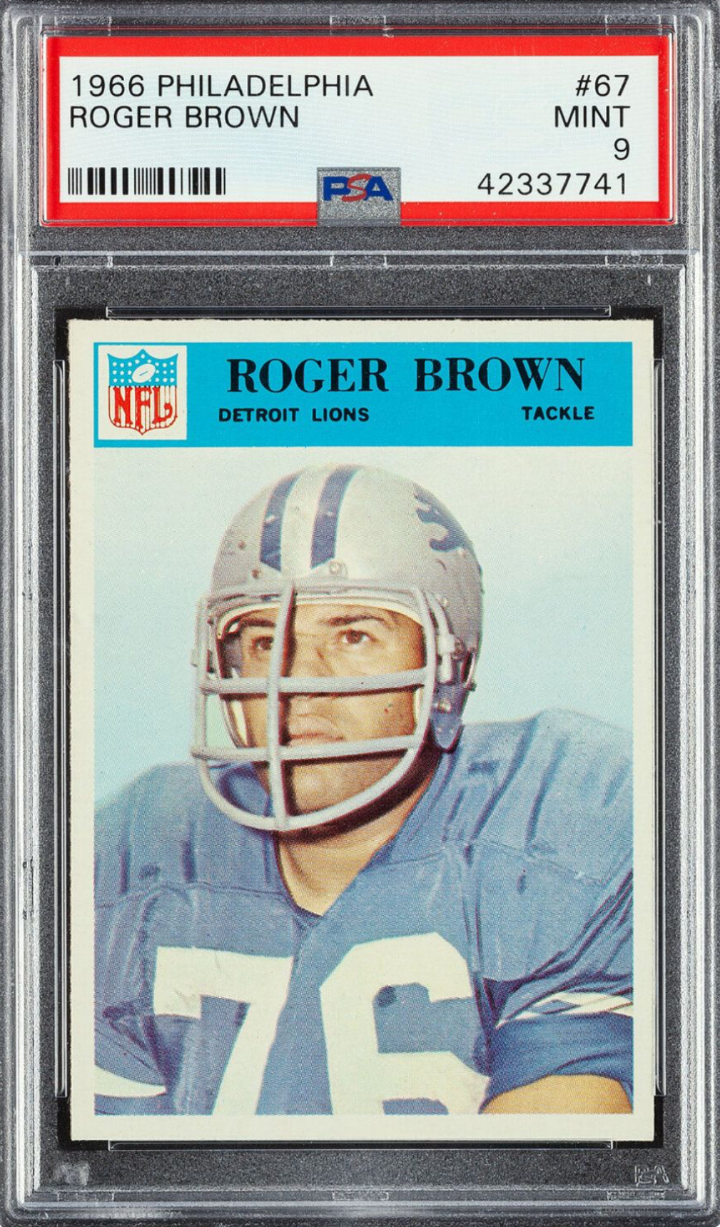 1966 Philadelphia #67 Roger Brown PSA MINT 9