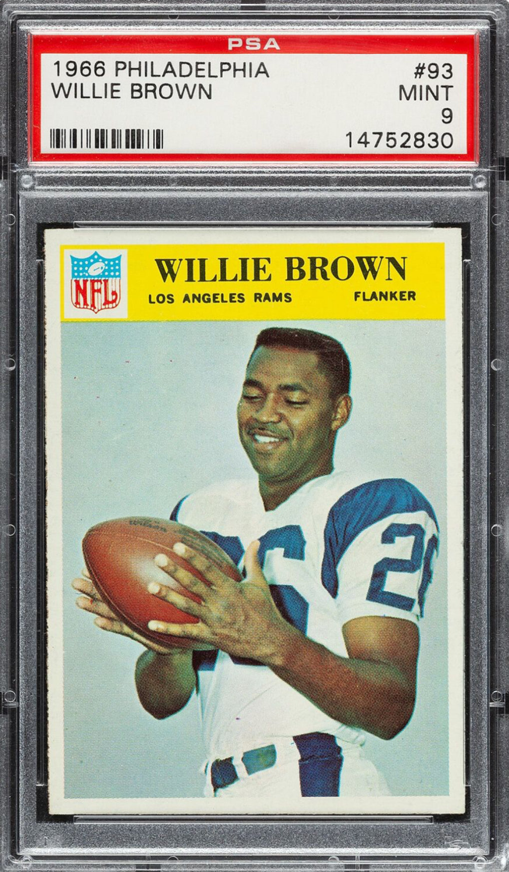 1966 Philadelphia #93 Willie Brown ROOKIE PSA MINT 9