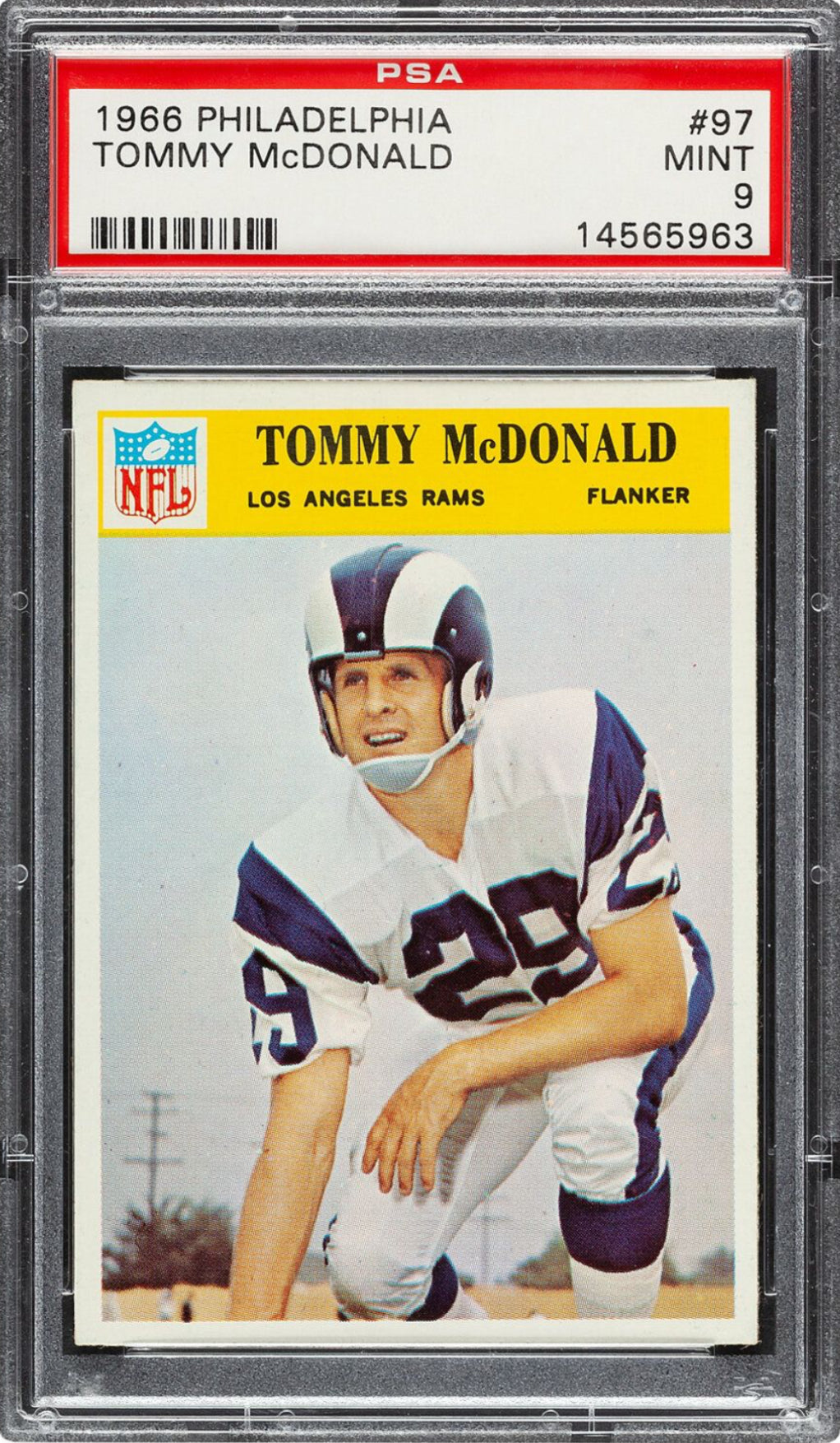 1966 Philadelphia #97 Tommy McDonald PSA MINT 9