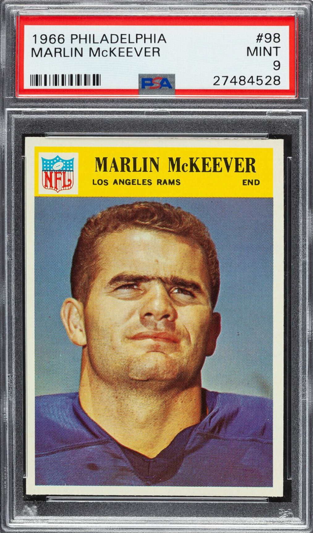 1966 Philadelphia #98 Marlin McKeever PSA MINT 9