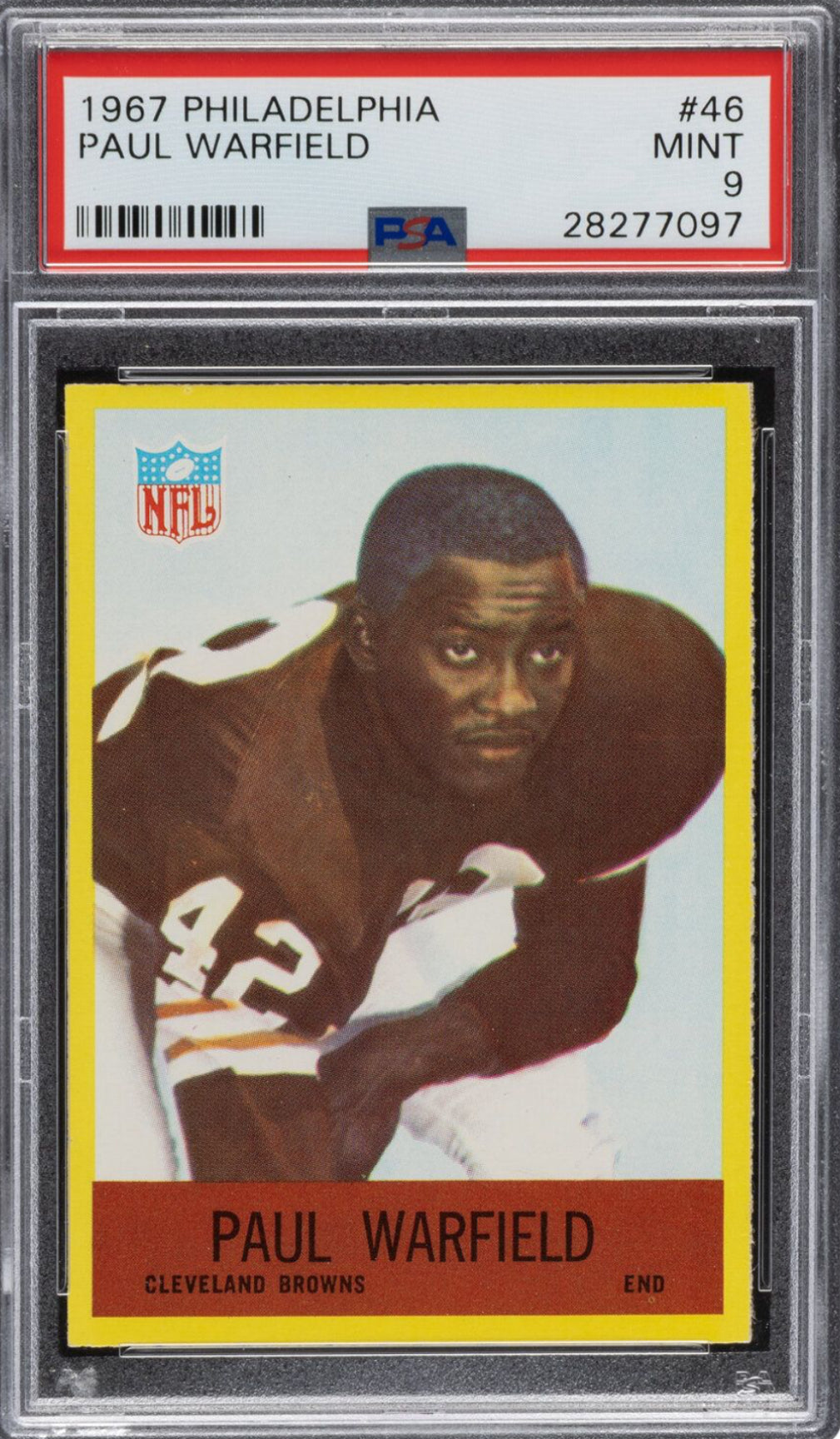 1967 Philadelphia #46 Paul Warfield PSA MINT 9