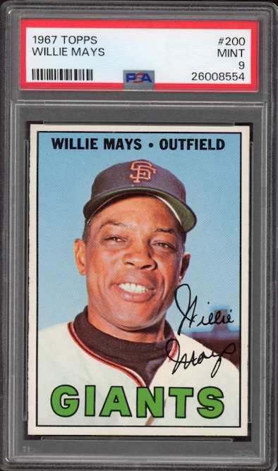 1967 Topps #200 Willie Mays PSA MINT 9