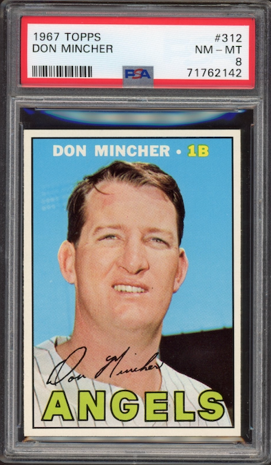 1967 Topps #312 Don Mincher PSA NM-MT 8