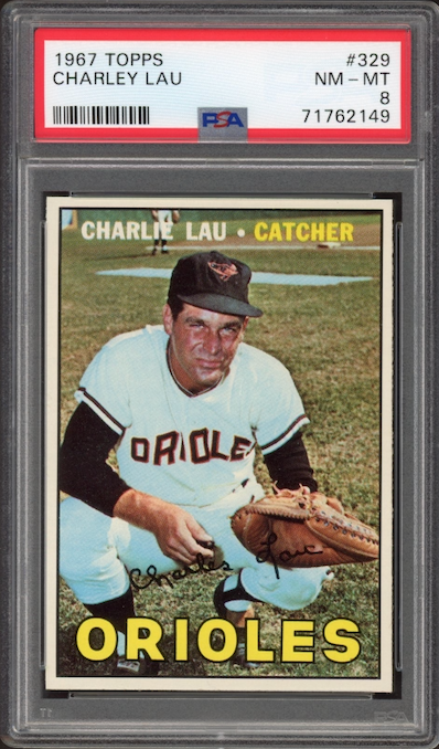 1967 Topps #329 Charley Lau PSA NM-MT 8
