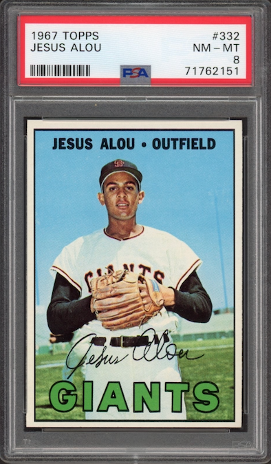 1967 Topps #332 Jesus Alou PSA NM-MT 8
