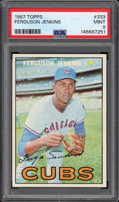 1967 Topps #333 Ferguson Jenkins PSA MINT 9