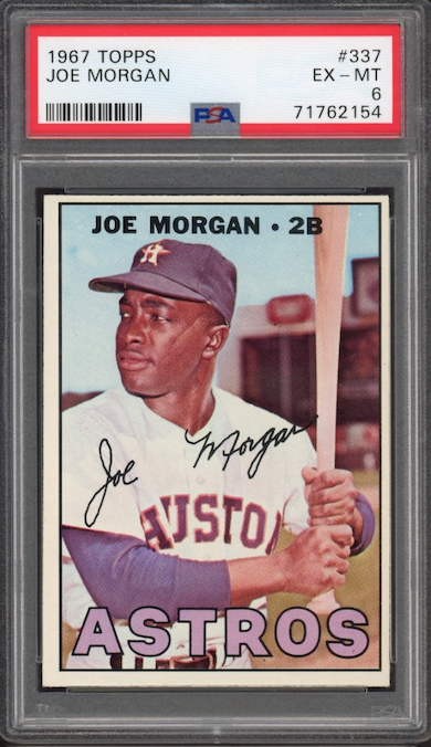 1967 Topps #337 Joe Morgan PSA EX-MT 6