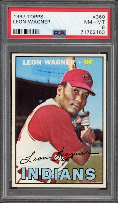 1967 Topps #360 Leon Wagner PSA NM-MT 8